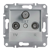 розетка Schneider Electric Asfora TV-R-SAT, 1 пост., без рамки, алюминий (EPH3500161)