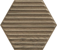 плитка Paradyz Serene 19,8x17,1 brown heksagon struktura