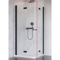 душові двері Radaway NES Black KDD B 100x200 ліва, безпечне скло, прозоре, чорна (10024100-54-01L)