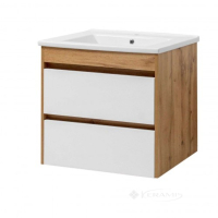 тумба с умывальником Юввис Венера 85x58,5x46 Trio ТП-2 Д белый (45869-0111)