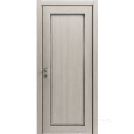 Дверне полотно Rodos Style 1 600 мм, полустекло, крем