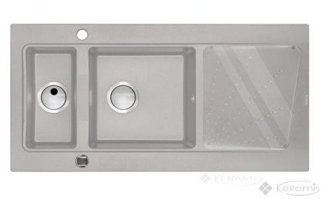 Кухонна мийка Deante Modern 100x52x20 сірий металік (ZQM S513)