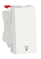 выключатель кнопочный Schneider Electric Unica New 1 кл., 10 А, белый (NU310618L)