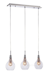 підвісний світильник Azzardo Elektra, хром, прозорий, 3 лампи (в ряд) (MD15002028-3LN /AZ1689)