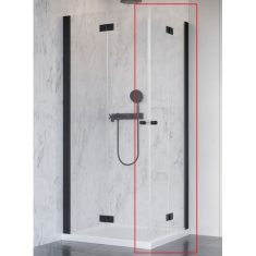 душові двері Radaway NES Black KDD B 100x200 правлячи, безпечне скло, прозоре, чорна (10024100-54-01R)