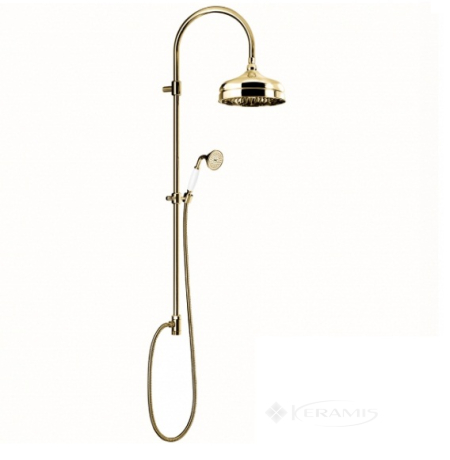 Душевой набор Fir Classic Showers антикварное золото & коричневый керамик (14252431409)