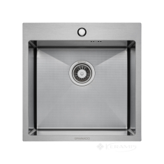 кухонная мойка Granado Galera S304 50х50х22 с сифоном, millet, inox (GS02304M)