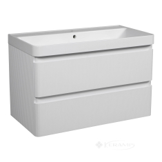 тумбочка с умывальником Aqua Rodos Акцент 90x52x38,6 подвесная, белая (АР000072317)