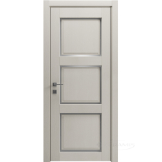 дверне полотно Rodos Style 3 900 мм, напівскло, каштан бежевий