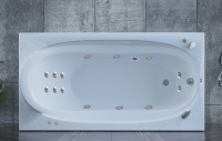 гідромасажна ванна WGT Rialto Arona 180x90 + корпус+рама+злив/перелив (RLTARN180HLDPCW)