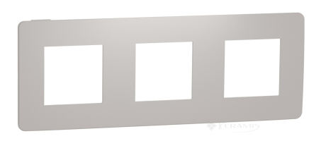 Рамка Schneider Electric Unica New 3 пост., шампань, белая (NU280624)
