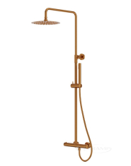 душова система Lavita Orion з термостатом, brushed copper (5900378357315)