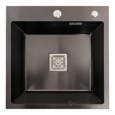 Кухонна мийка Platinum Handmade 50х50х22 PVD чорна (SP000036115)