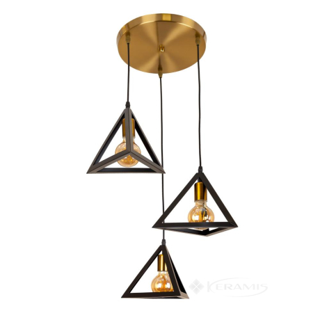 Світильник підвісний Levistella (756PR220F-3 BRZ+BK (300)) у стилі лофт