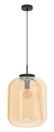 Подвесной светильник Eglo Bulciago, черный, янтарный (39672)