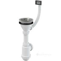 сифон для мойки Alcaplast бутылочный d115' прямоугол.перелив, без выпуска белый (А447)