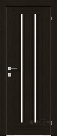 Дверне полотно Rodos Fresca Mikela 800 мм, з полустеклом, венге шоколадний