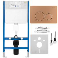 инсталляционная система Rea для унитаза + кнопка I brush copper (KPL-E9564)