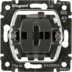 механизм выключателя Legrand Galea Life 1 кл., 10 А, черный (775806)