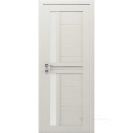 Дверное полотно Rodos Modern Alfa 600 мм, полустекло 1, сосна крем