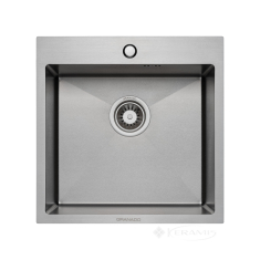 кухонная мойка Granado Galera S304 50х50х22 с сифоном, textures, inox (GS02304T)