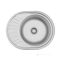 кухонна мийка Kroner Satin 57х45х18, товщина 0,8, сталь (Satin-574508180) CV022775