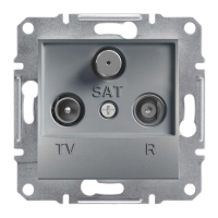 розетка Schneider Electric Asfora TV-R-SAT, 1 пост., без рамки, сталь (EPH3500162)