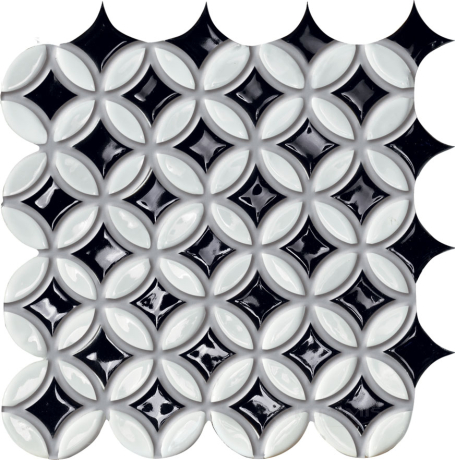 Мозаїка Tubadzin Матеріал Barcelona 5B 31,4x31,4 black