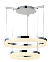 підвісний світильник Azzardo Zola, хром, 60/40 см, 2 лампи, LED (7105-2PM-6040 /AZ1294)