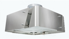 підвісний світильник Azzardo Square, хром, прозорий, 52 см, 4 лампи (LC2421-S /AZ0587)