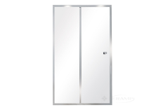 душевые двери Besco Duo slide 140x195 прозрачное стекло, хром (DDS-140)