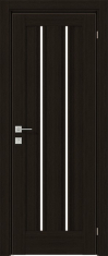 дверное полотно Rodos Fresca Mikela 900 мм, с полустеклом, венге шоколадный