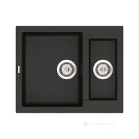 кухонная мойка Vankor Orman 60x49 black + сифон (OMP 03.61)