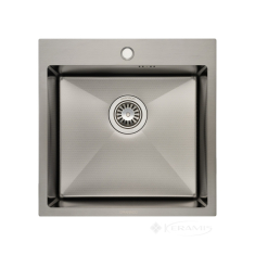 кухонная мойка Granado Galera S201 50х50х22 с сифоном, honeycomb, black (GS02201BH)