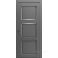 дверне полотно Rodos Style 3 700 мм, напівскло, каштан сірий