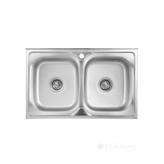 кухонна мийка Kroner Satin 80х50х18 сталь (Satin-5080Z08180N) CV022822