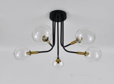 люстра подвесная Valeso 9721-5 5x9W черный-медь (SP000046348)