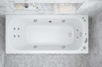 гідромасажна ванна WGT Rialto Orta 170x70 HYDRO LINE DUE + корпус + рама + злив /перелив (RLTORT170HLDMPBW)