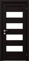 дверне полотно Rodos Modern Milano 800 мм, з полустеклом, венге шоколадний