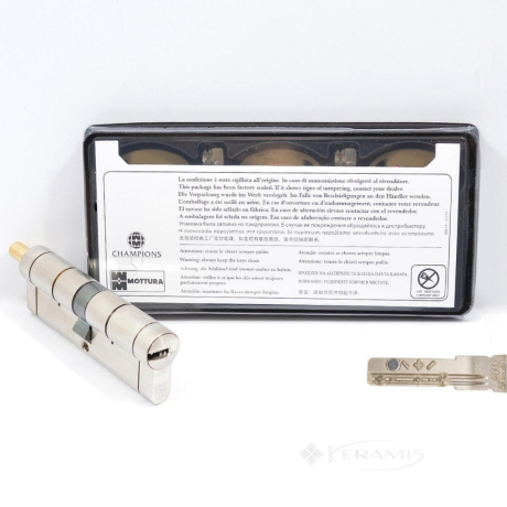 Цилиндр для замка Mottura C39F464601 46x46 кл под пов. мат никель