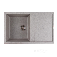 кухонная мойка Valeso Selena 78,5x49,5x20 на столешницу, гранит, серый (SP000047182)