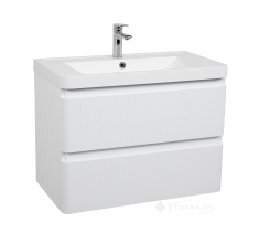 тумбочка с умывальником Aqua Rodos Акцент 75x52x38,6 подвесная, белая (АР000081530)