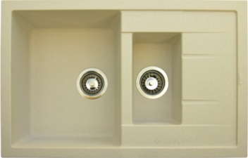 Кухонна мийка Granitika Double Mini 77x50x20 крем (DM775020)
