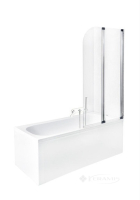 штора для ванны Besco PMD Piramida Ambition 2S 80,5х140 стекло прозрачное