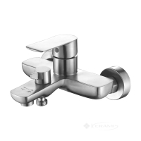 смеситель для ванны Wezer фиксированный излив, сатин (ROK3-05)