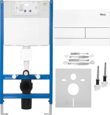 инсталляционная система Rea для унитаза + кнопка T white glass (KPL-E0052)