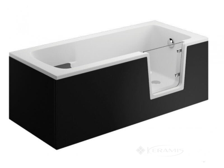 Панель для ванни Polimat 160 см фронтальна, чорна (00049)