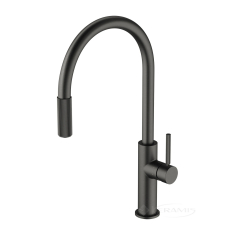 смеситель для кухни Omnires Switch с выдвижным изливом, brushed graphite (SW9059GR)