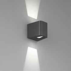 світильник настінний Trio Bogota, антрацит, прозорий, 2 лампи (R28200642)
