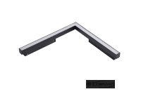 трековый светильник Azzardo Saga 24W 3000K A corner milky120 black (AZ4613)